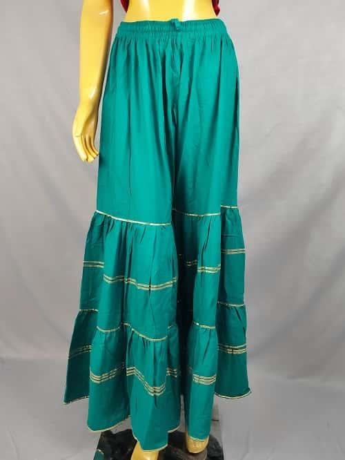 Colored Sharara with Gold Lace